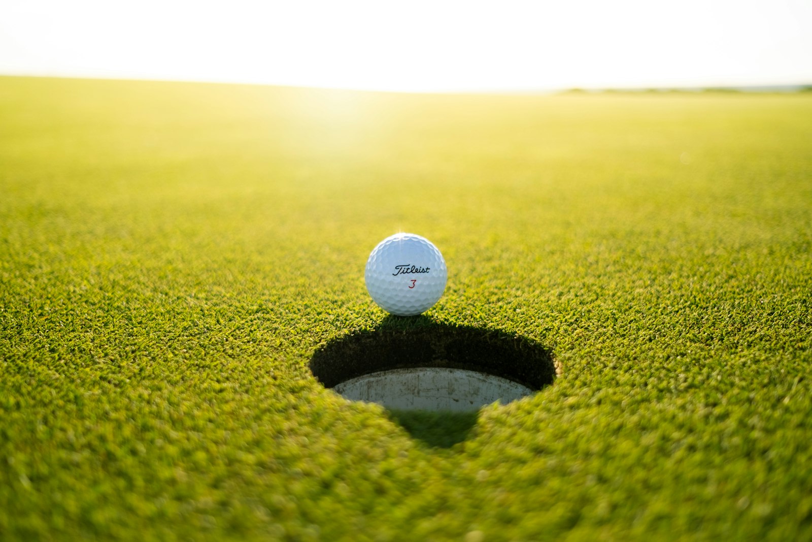 Sunlit putting green